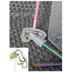 Stickdatei - ITH Stifteaufsatz Toucan